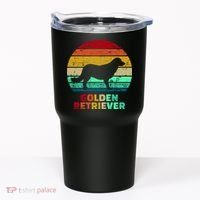 Golden Retriever Retro Silhouette Tumbler thumb 0