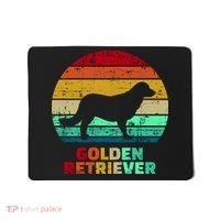 Golden Retriever Retro Silhouette Mousepad thumb 0