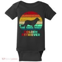 Golden Retriever Retro Silhouette Baby Bodysuit thumb 0