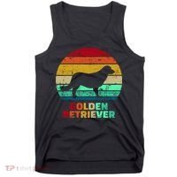 Golden Retriever Retro Silhouette Tank Top thumb 0