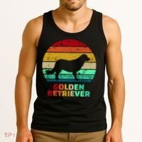 Golden Retriever Retro Silhouette Tank Top thumb 3