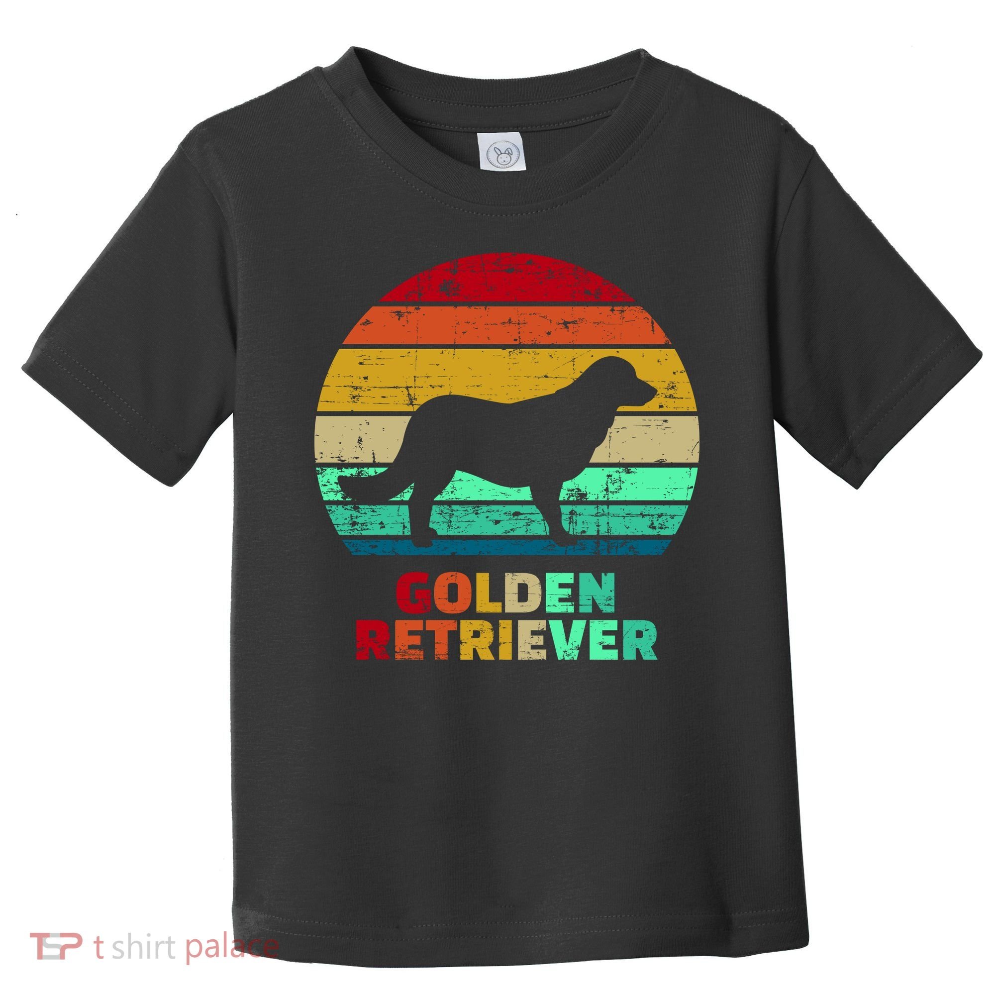 Golden Retriever Retro Silhouette Toddler T-Shirt