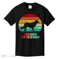 Golden Retriever Retro Silhouette Kids T-Shirt thumb 0