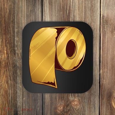 Golden Toilet Paper Crisis Coaster