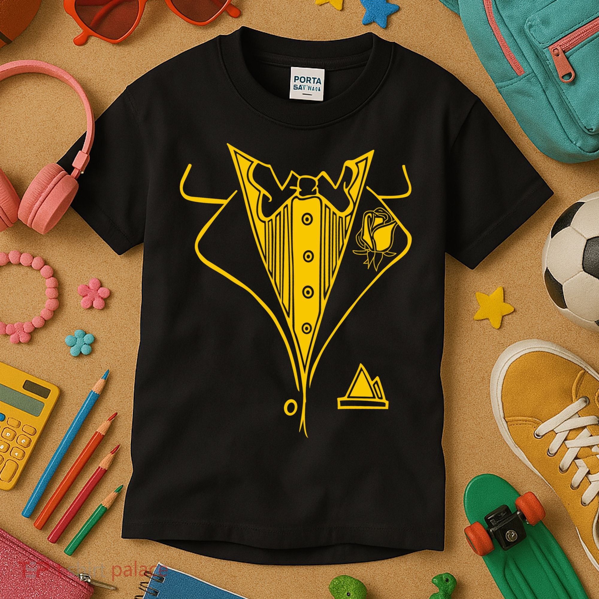 Golden Tuxedo Kids T-Shirt