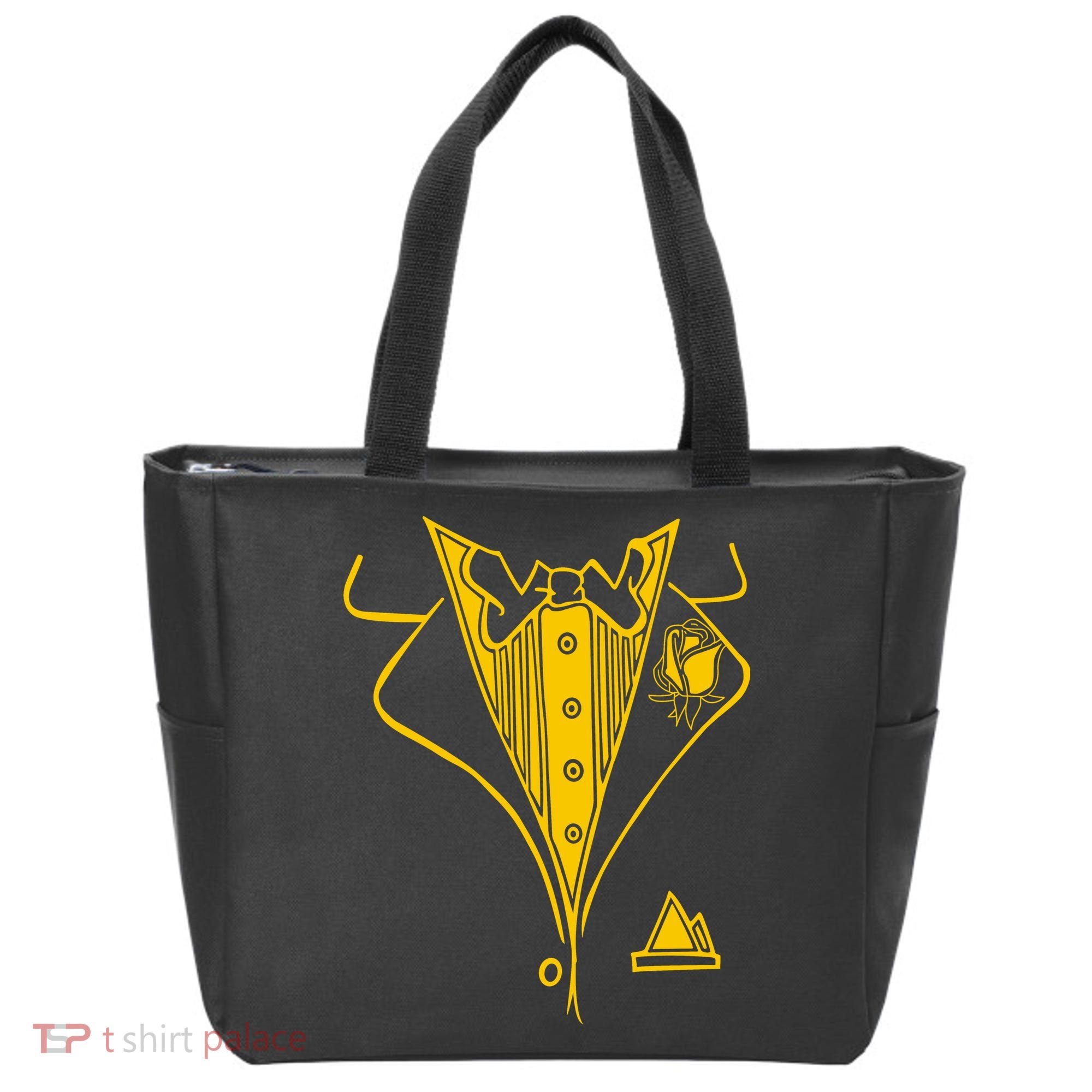 Golden Tuxedo Tote Bag
