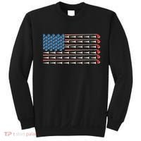 Golf Balls Tees Clubs USA American Flag Sweatshirt thumb 0