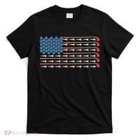 Golf Balls Tees Clubs USA American Flag T-Shirt thumb 0