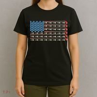 Golf Balls Tees Clubs USA American Flag T-Shirt thumb 4