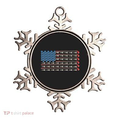 Golf Balls Tees Clubs USA American Flag Ornament