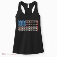 Golf Balls Tees Clubs USA American Flag Women's Tank Top thumb 0
