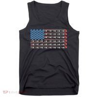Golf Balls Tees Clubs USA American Flag Tank Top thumb 0