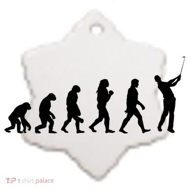 Golf Evolution Ceramic Ornament