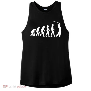 Golf Evolution Funny Golfer Ladies PosiCharge Tri-Blend Wicking Tank