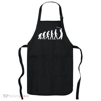 Golf Evolution Funny Golfer Apron