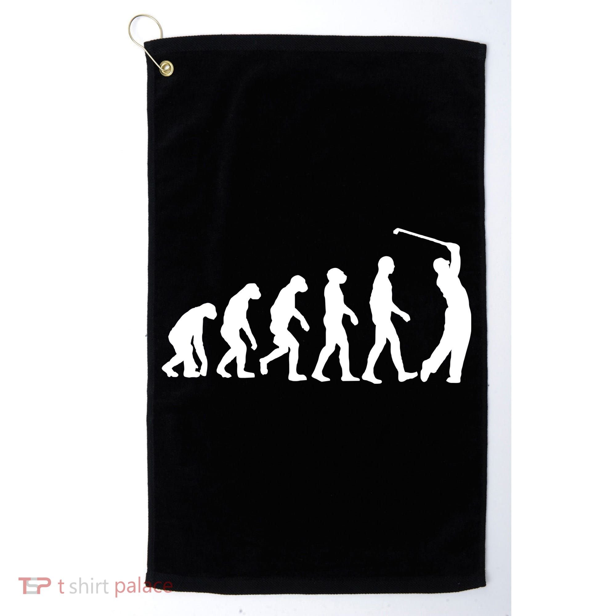 Golf Evolution Funny Golfer Golf Towel