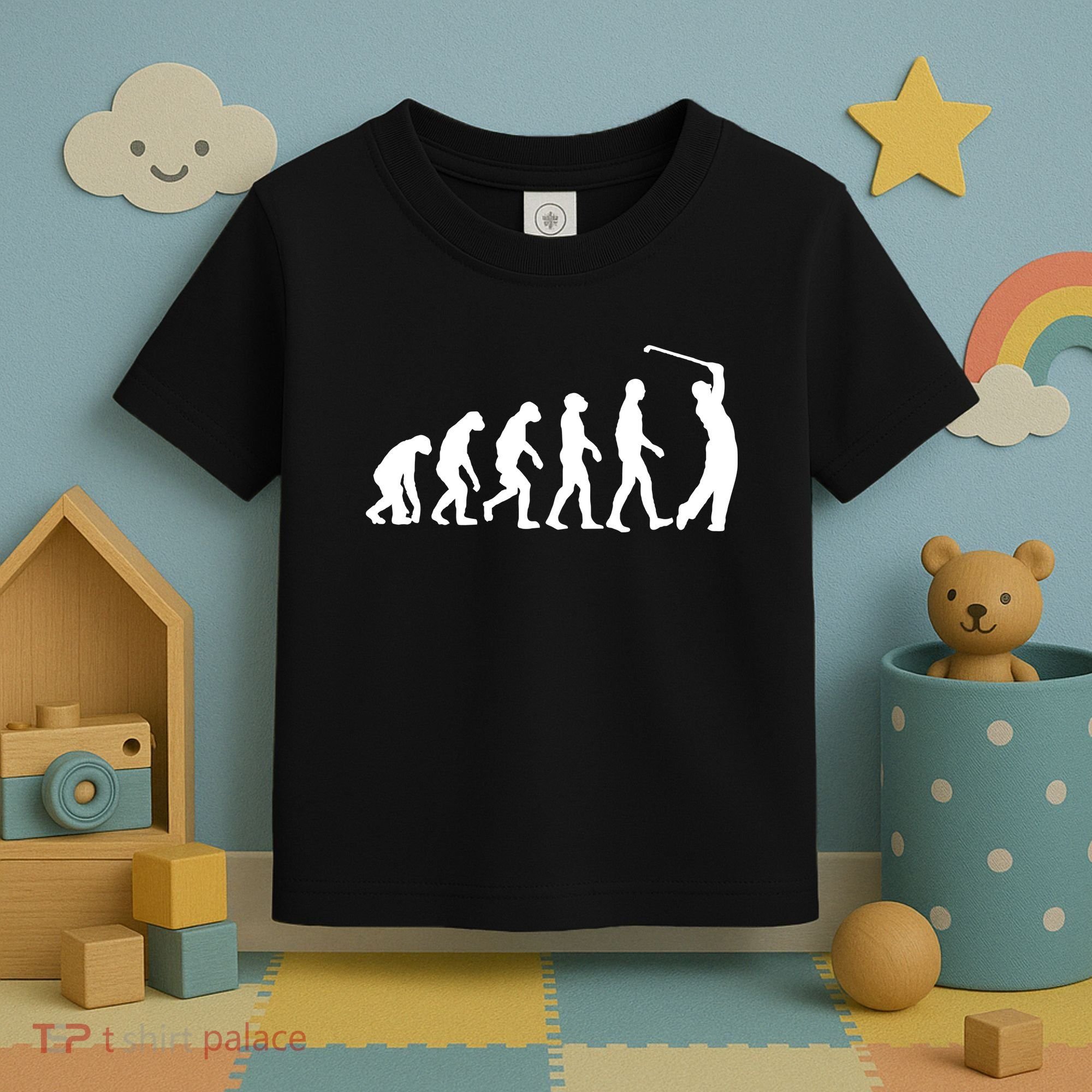 Golf Evolution Funny Golfer Toddler T-Shirt