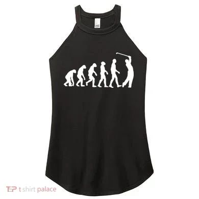 Golf Evolution Funny Golfer Women's Perfect Tri Rocker Tank