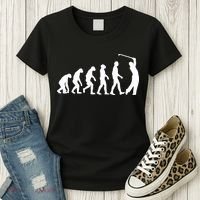 Golf Evolution Funny Golfer Women's T-Shirt thumb 3