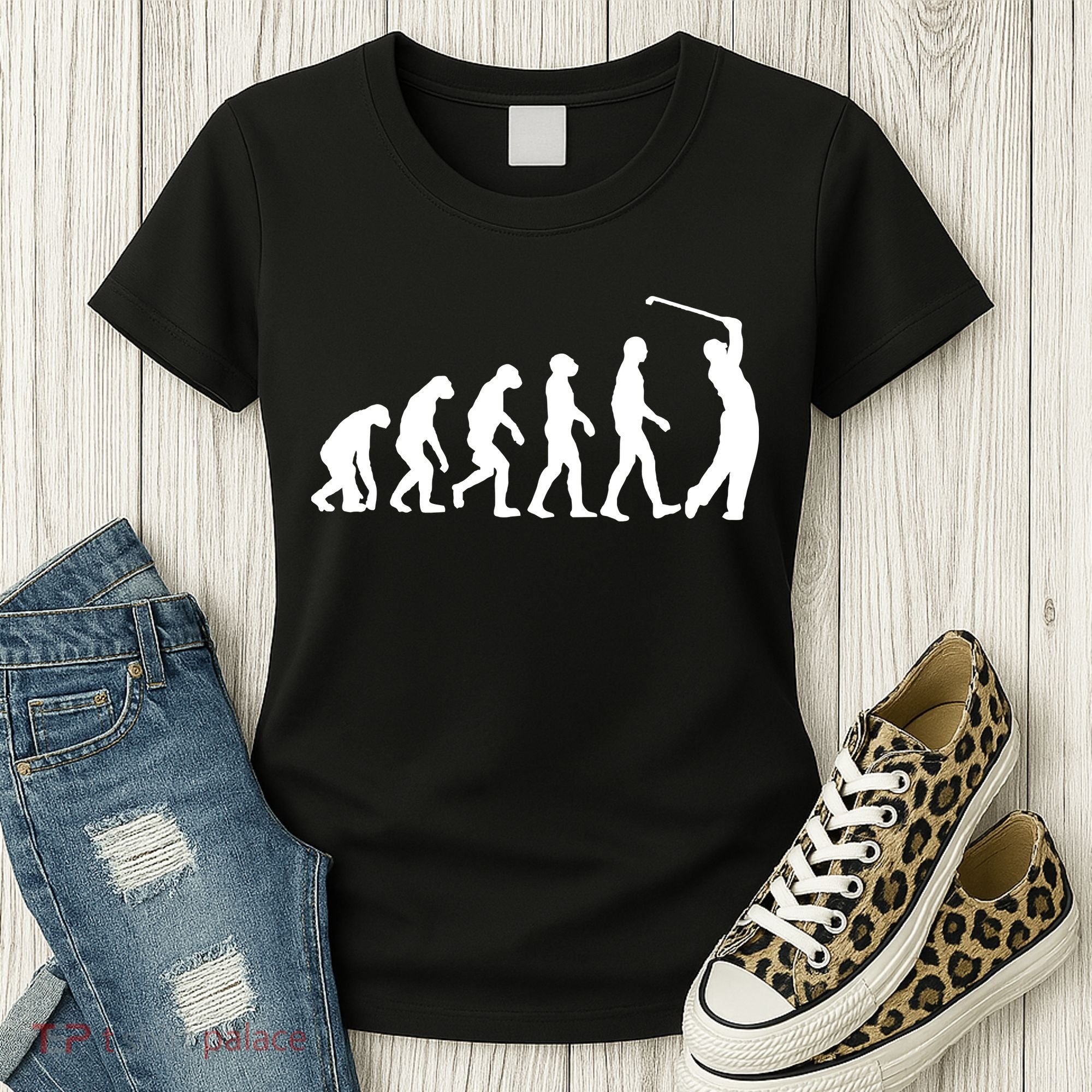 Golf Evolution Funny Golfer Women's T-Shirt