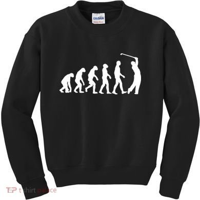 Golf Evolution Funny Golfer Kids Sweatshirt