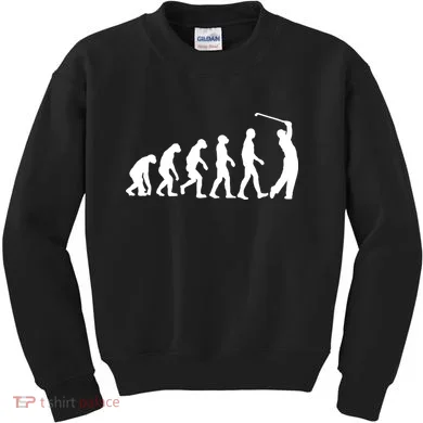 Golf Evolution Funny Golfer Kids Sweatshirt