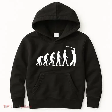 Golf Evolution Funny Golfer Kids Hoodie