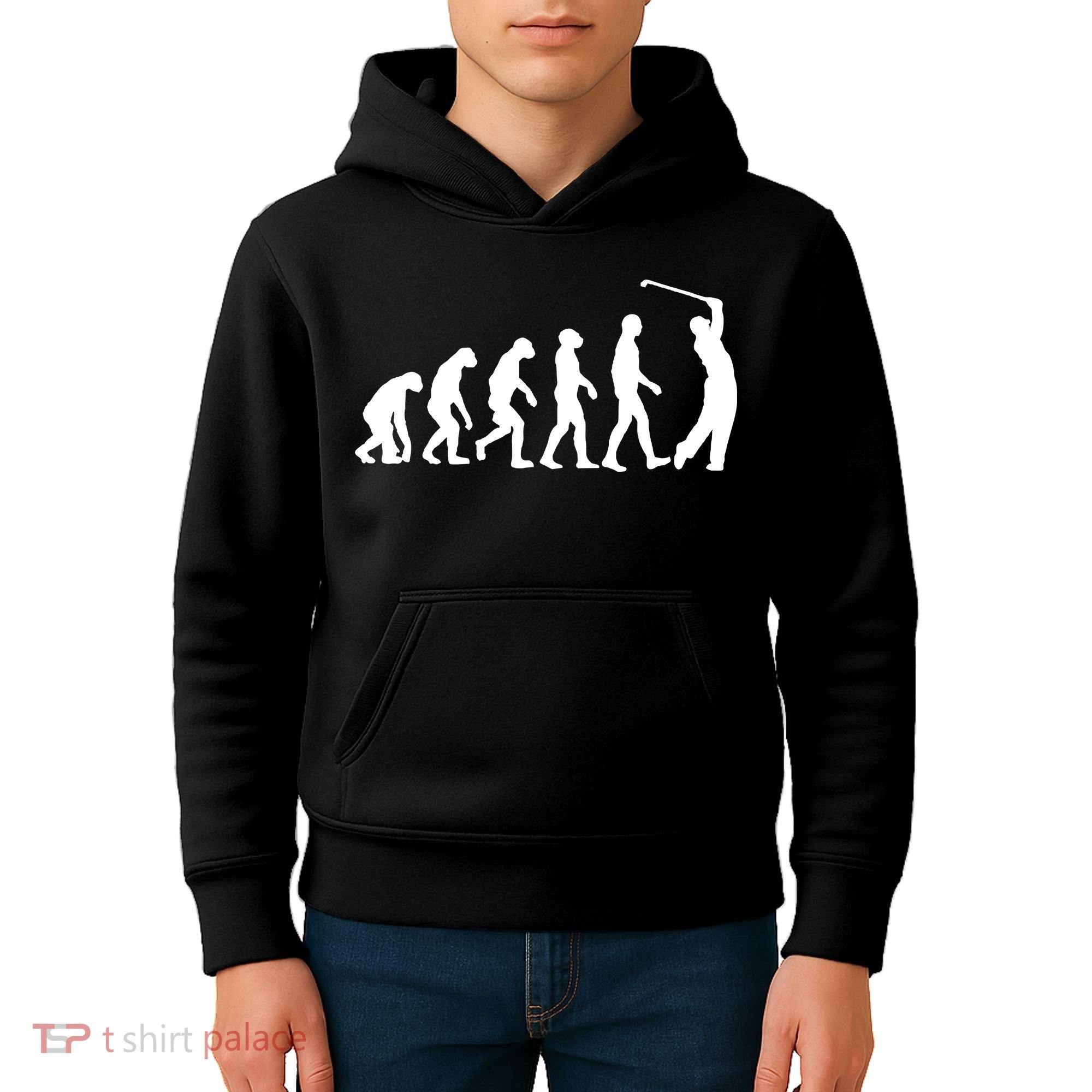 Golf Evolution Funny Golfer Kids Hoodie