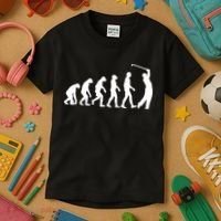Golf Evolution Funny Golfer Kids T-Shirt thumb 3