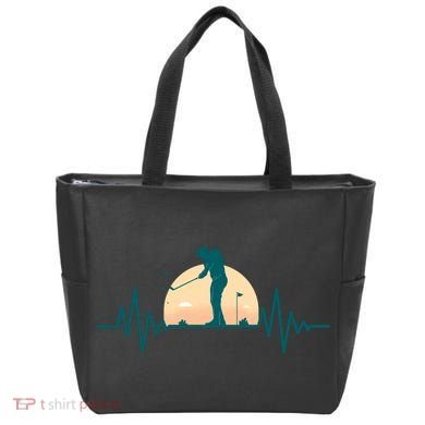 Golf Hearbeat Tote Bag