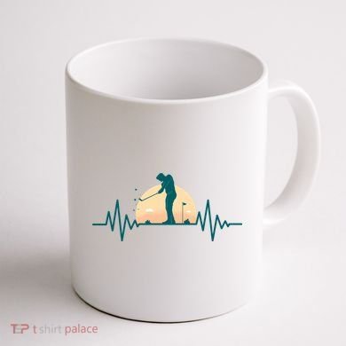 Golf Hearbeat Coffee Mug back