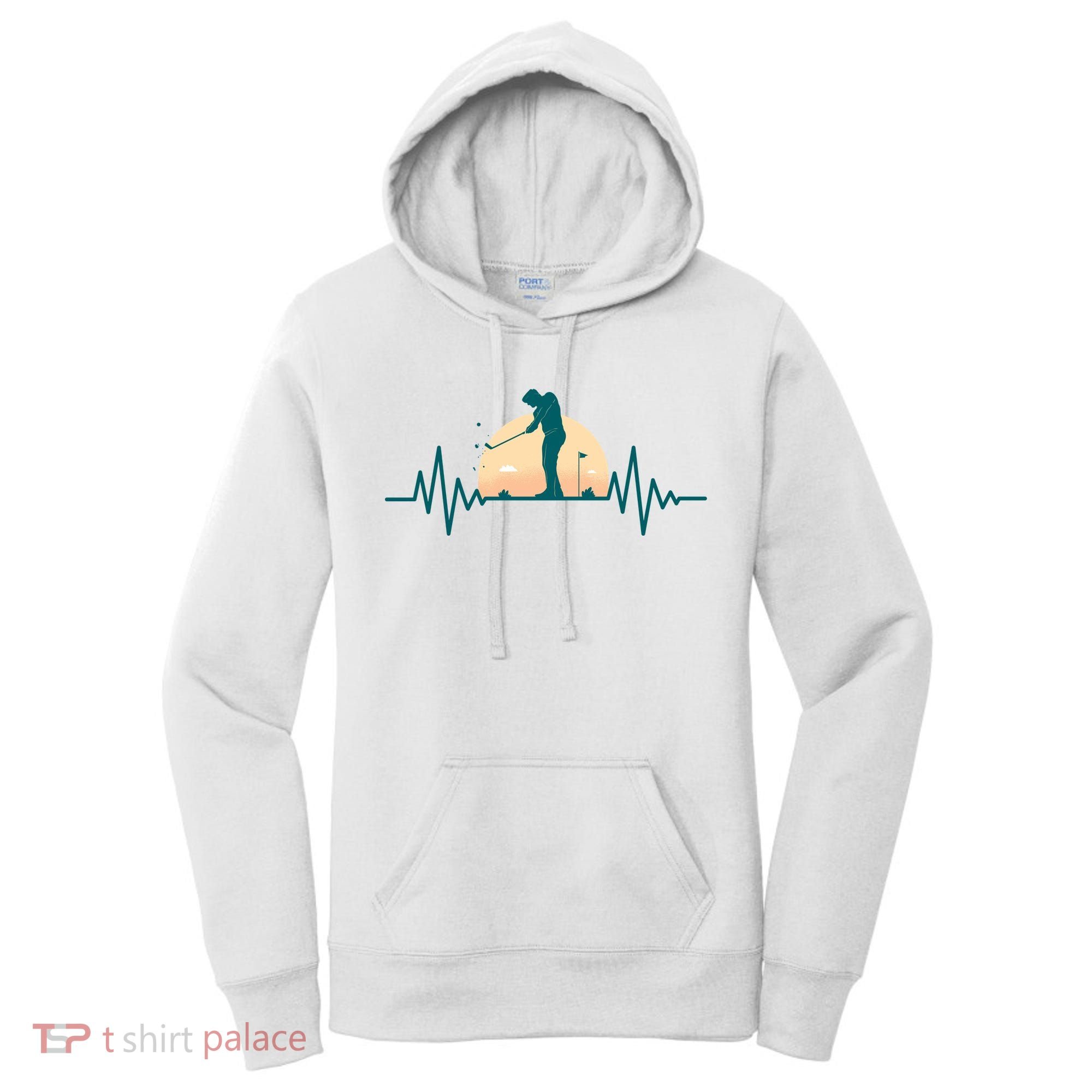 Golf Hearbeat Women's Hoodie
