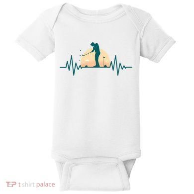 Golf Hearbeat Baby Bodysuit