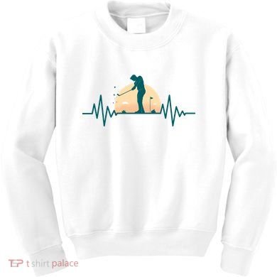 Golf Hearbeat Kids Sweatshirt
