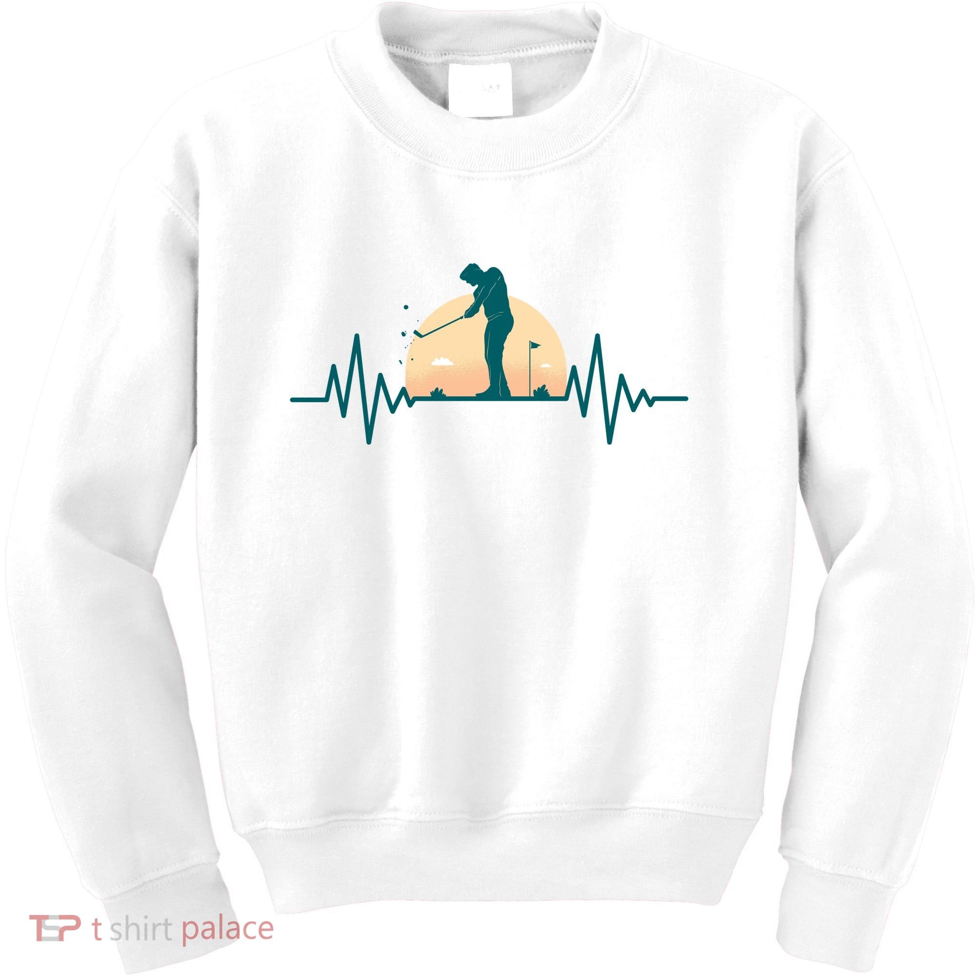 Golf Hearbeat Kids Sweatshirt