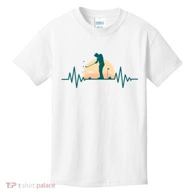 Golf Hearbeat Kids T-Shirt