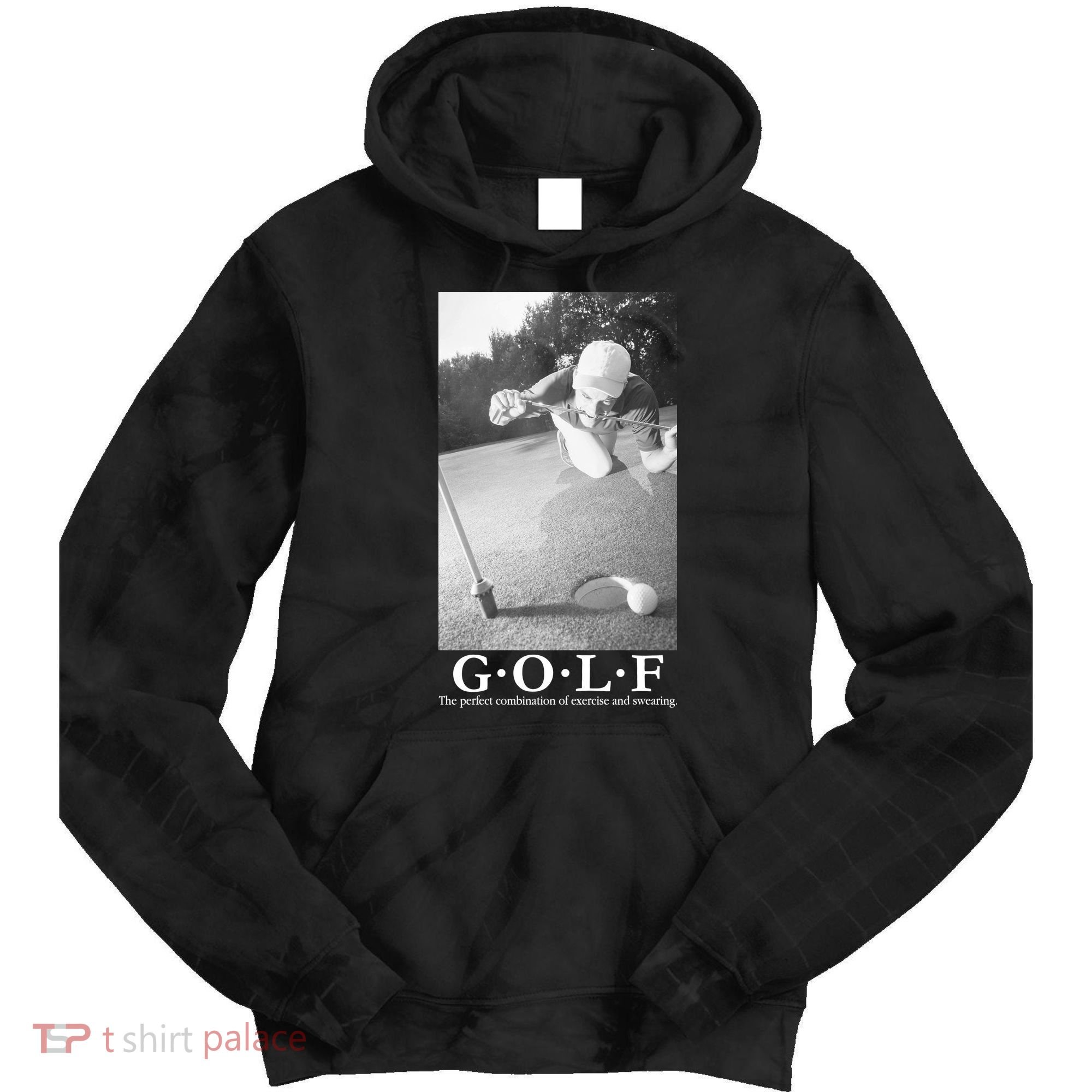GOLF Perfect Combination Of Exercise And Swearing Tie Dye Hoodie
