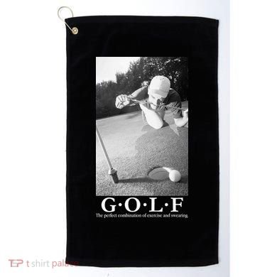 GOLF Perfect Combination Of Exercise And Swearing Golf Towel