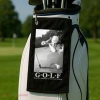 GOLF Perfect Combination Of Exercise And Swearing Golf Towel thumb 2
