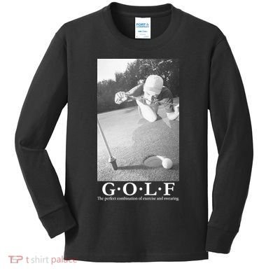 GOLF Perfect Combination Of Exercise And Swearing Kids Long Sleeve Shirt