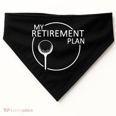 Golf Retirement Plan Funny USA-Made Doggie Bandana