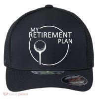 Golf Retirement Plan Funny Flexfit Unipanel Trucker Cap thumb 0