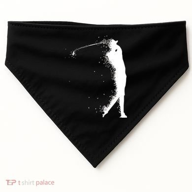 Golf Swing Splatter Golfer Logo USA-Made Doggie Bandana
