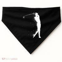 Golf Swing Splatter Golfer Logo USA-Made Doggie Bandana thumb 0