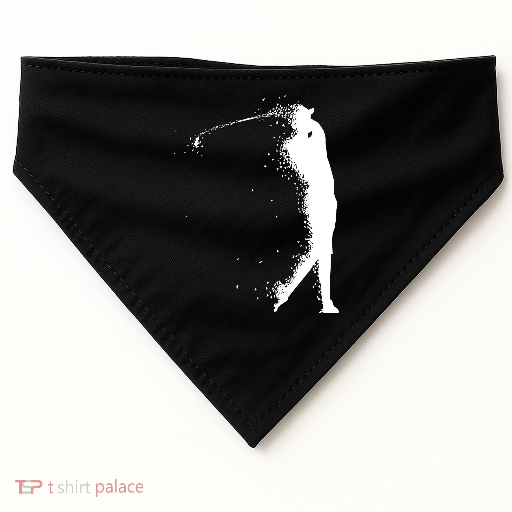 Golf Swing Splatter Golfer Logo USA-Made Doggie Bandana