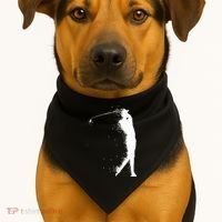 Golf Swing Splatter Golfer Logo USA-Made Doggie Bandana thumb 1