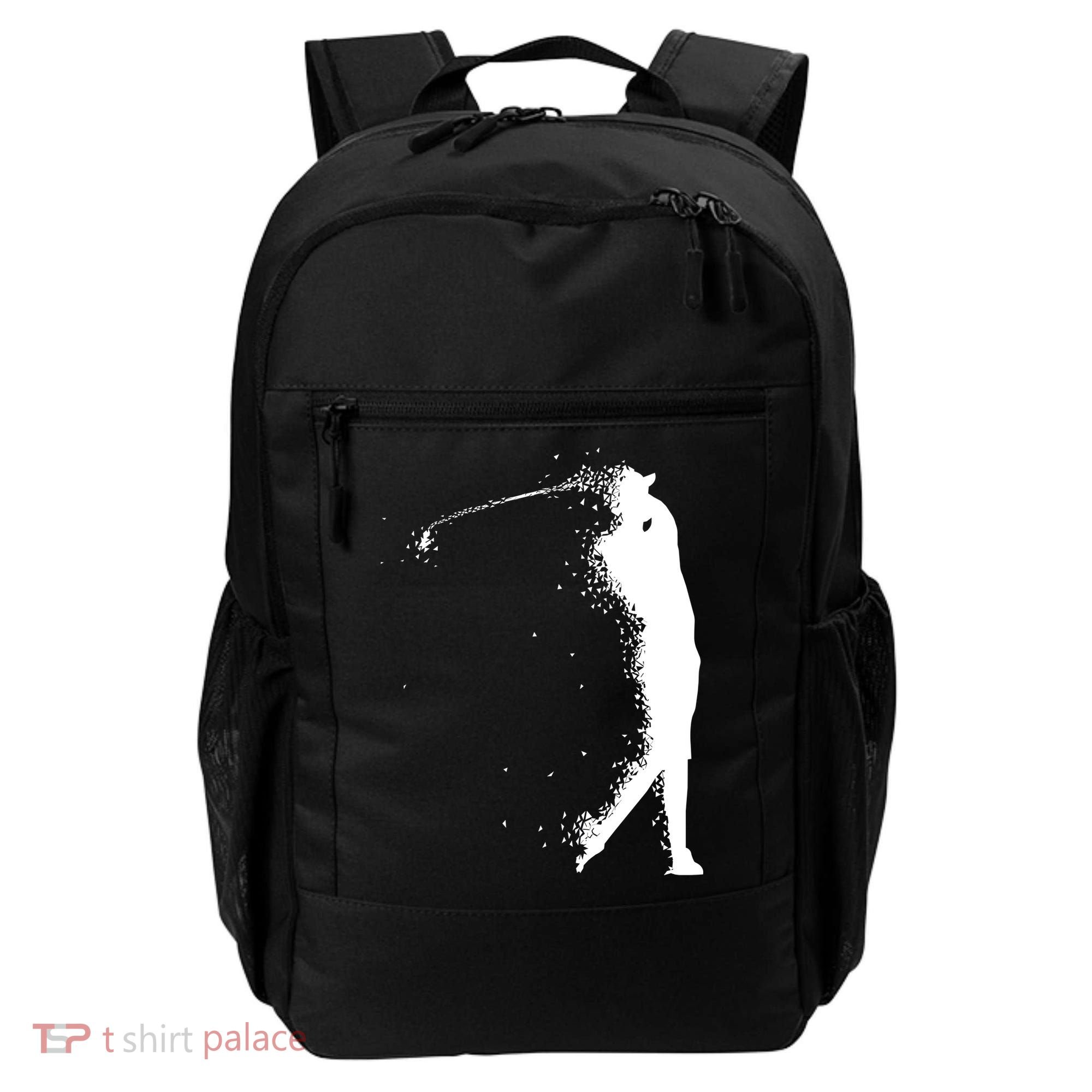 Golf Swing Splatter Golfer Logo Backpack