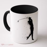 Golf Swing Splatter Golfer Logo Coffee Mug thumb 0