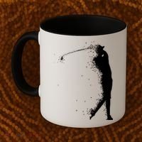 Golf Swing Splatter Golfer Logo Coffee Mug thumb 2