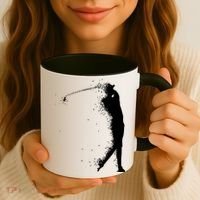 Golf Swing Splatter Golfer Logo Coffee Mug thumb 3